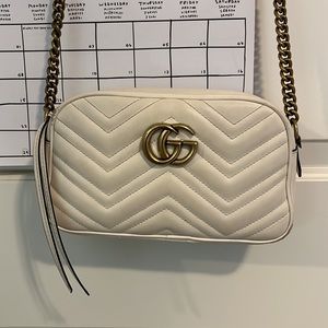 Gucci Marmont Crossboy Bag White Small
